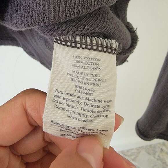 FAHERTY Pacific Pointelle Scoop Neck - Washed Black XS - Picture 8 of 12